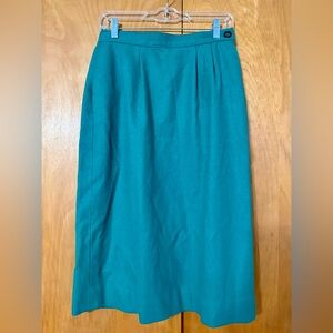 Vintage Kelly green Pendleton skirt